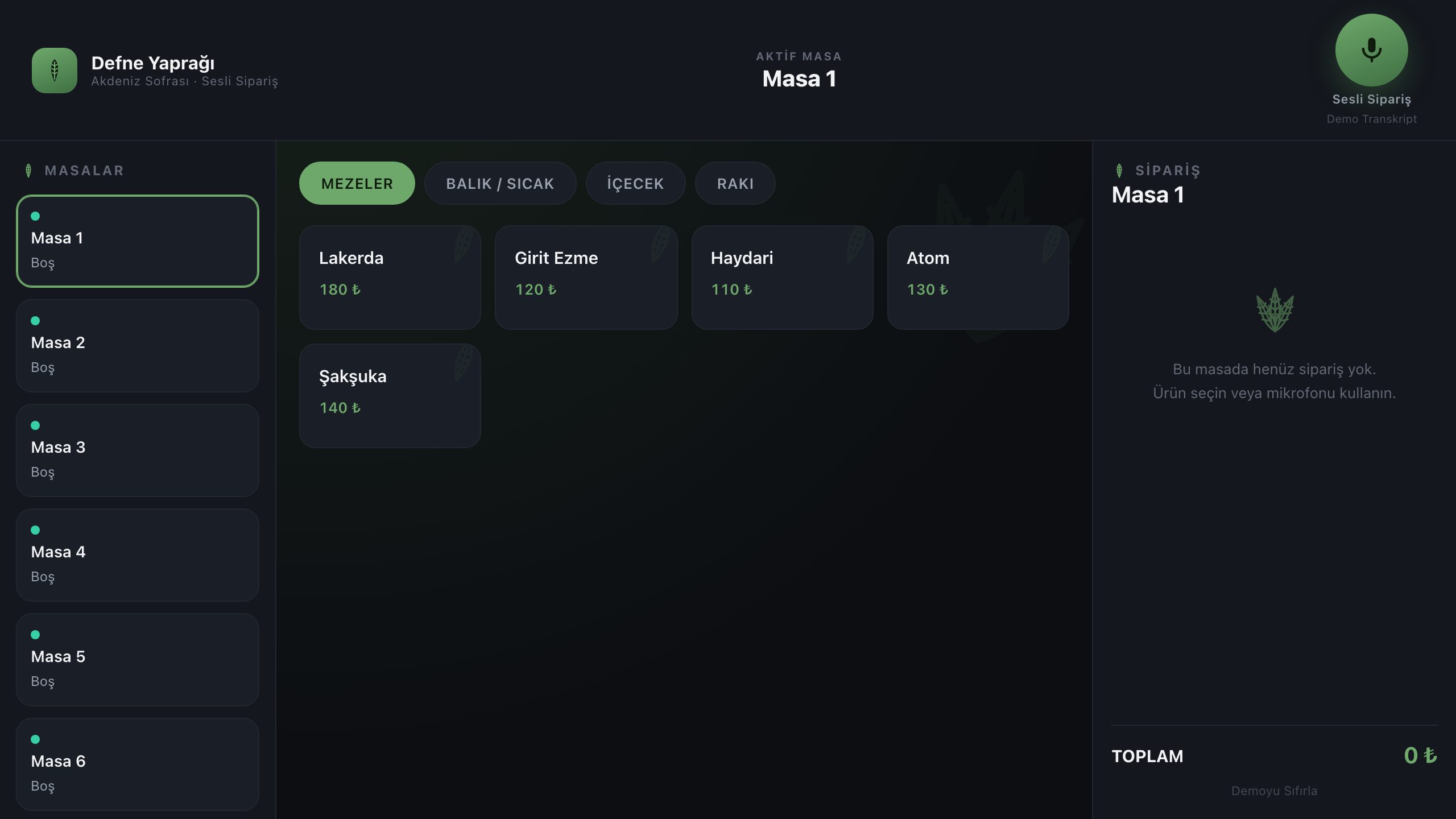 Voice POS — AI · Voice Ordering for Restaurants